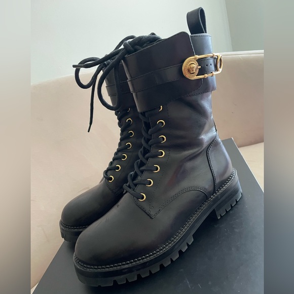 Black Versace Combat Boot - Picture 7 of 13